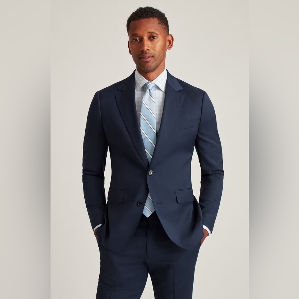 Bonobos Blue Jetsetter 97% Wool/3% Spandex Blazer   Standard Fit     50R